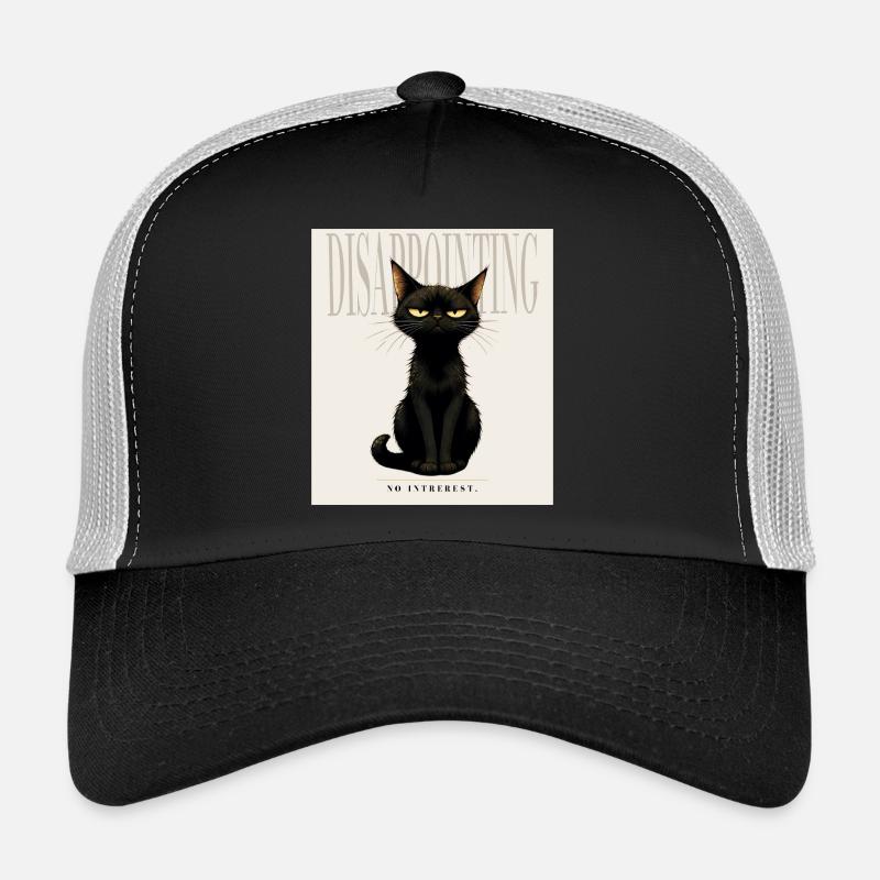 Disappointing. – Sarcastic Black Cat Design - Trucker Cap - black/stone grey