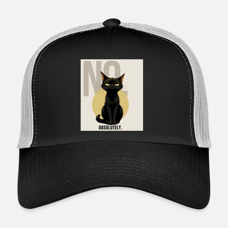 NON. – Sarcastique Chat Noir Design Casquette trucker 