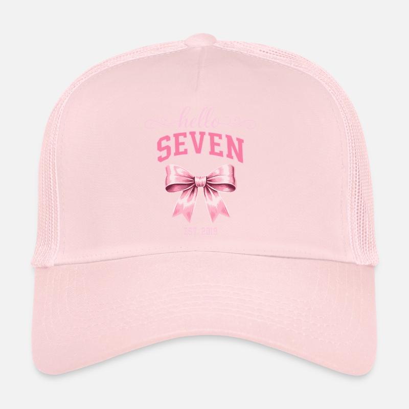 Hello Seven 7 Ans Est 2019 Anniversaire Nœud Casquette trucker