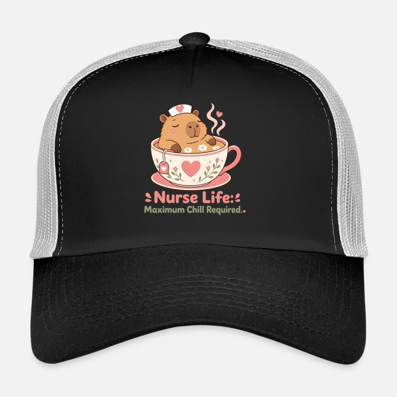 Infirmière de Capybara Aidant Casquette trucker 