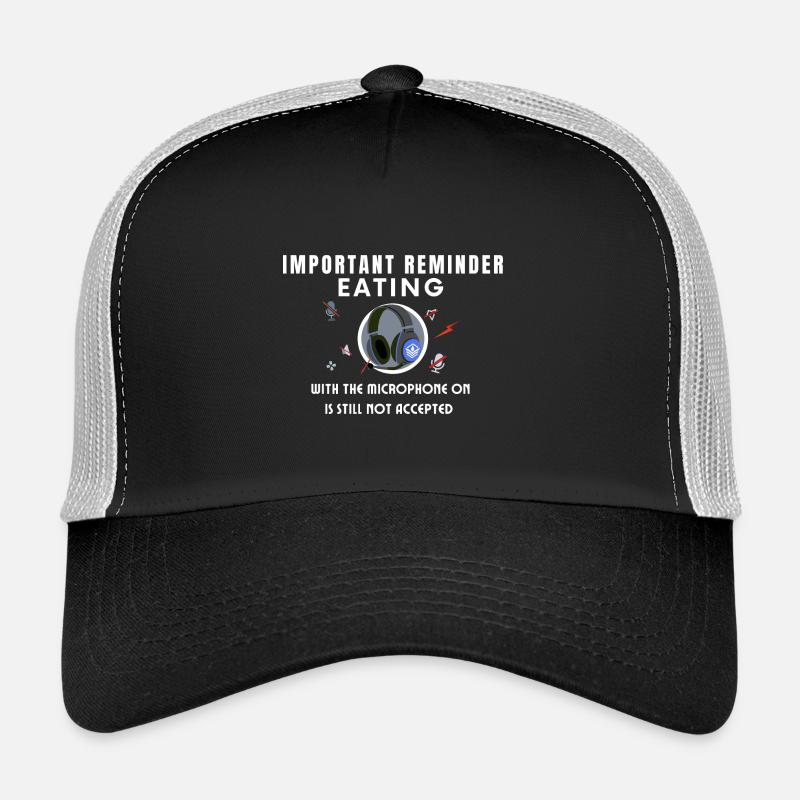 Eating with the mic on - Trucker Cap - black/stone grey