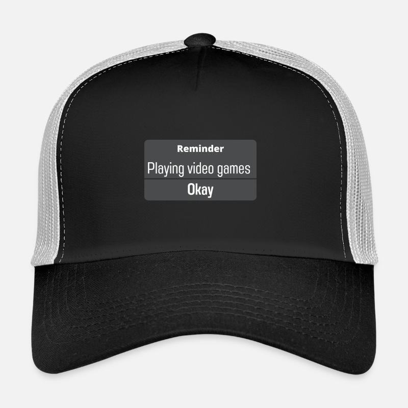 Videospiele spielen - Trucker Cap - Schwarz/Steingrau