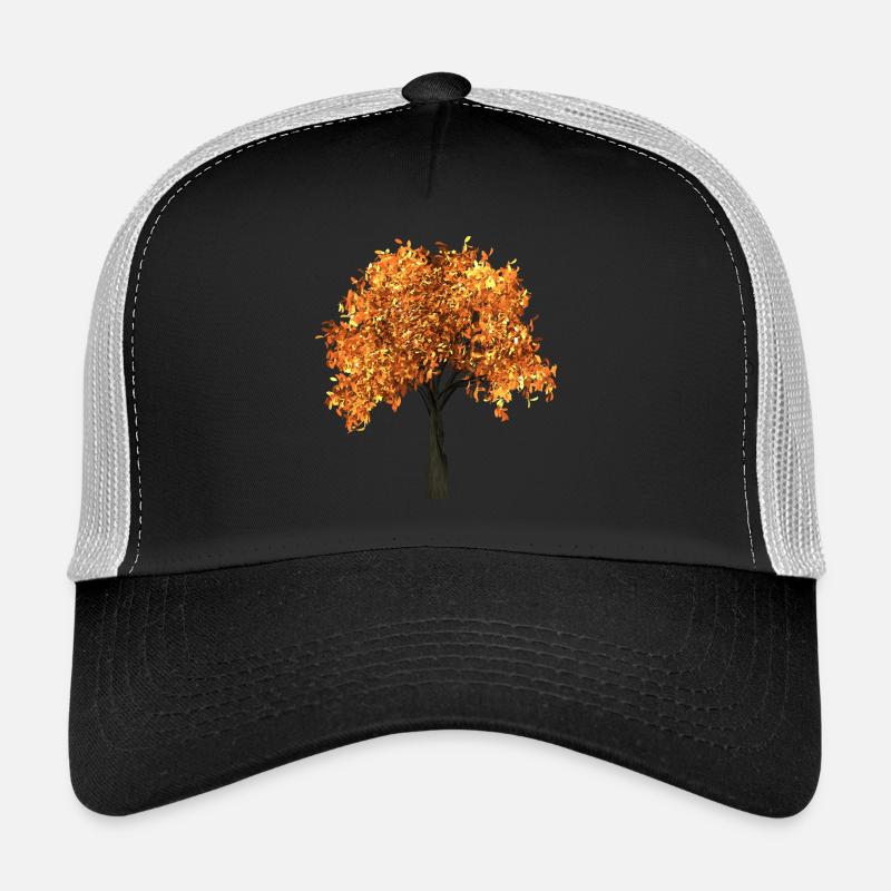 tree arbre blaetter automne branches isolée Casquette trucker 