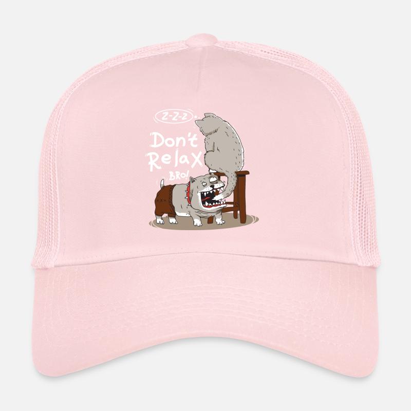 Chien agace chat endormi Casquette trucker 
