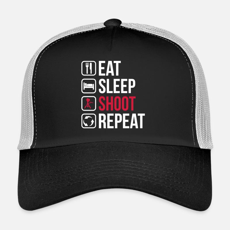 Eat Sleep Shoot Repeat Trucker Cap