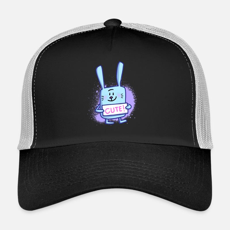 Cute Bunny - Trucker Cap - Schwarz/Steingrau