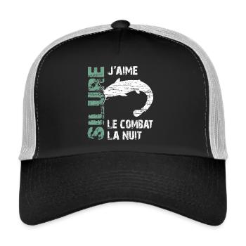 Pêche au silure Combat avec le silure Pêche - Casquette trucker  - noir/gris pierre - Devant