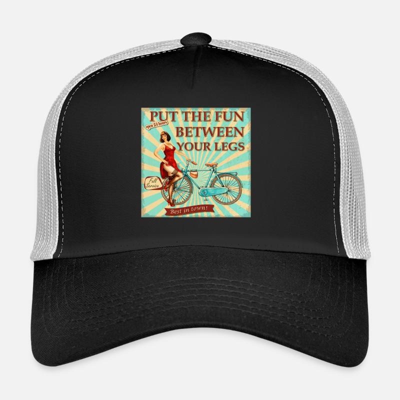 Fahrrad - Put the fun between your legs - Trucker Cap - Schwarz/Steingrau