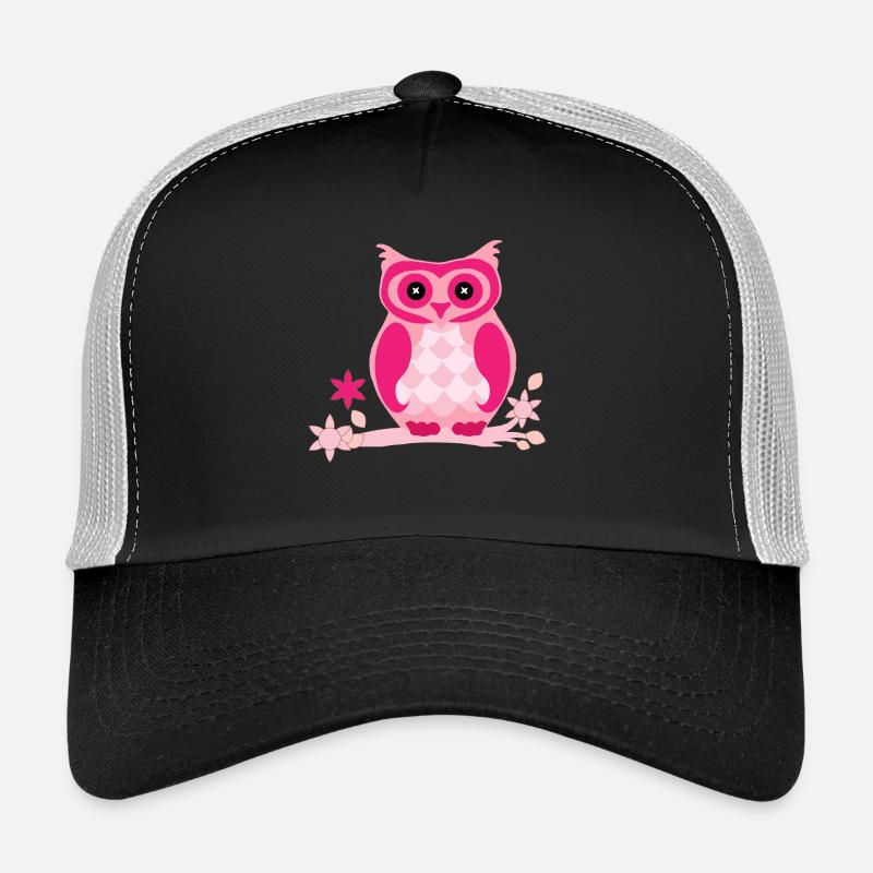 Eule Comic - Trucker Cap - Schwarz/Steingrau