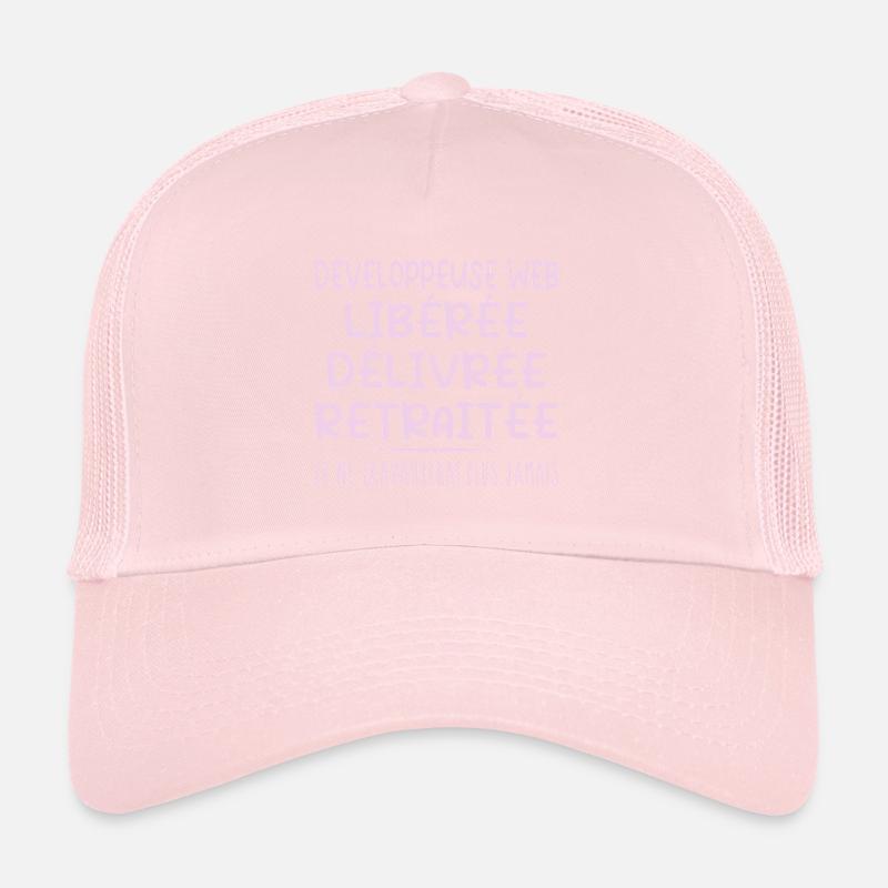 Développeuse web célèbre sa retraite avec humour Casquette trucker 