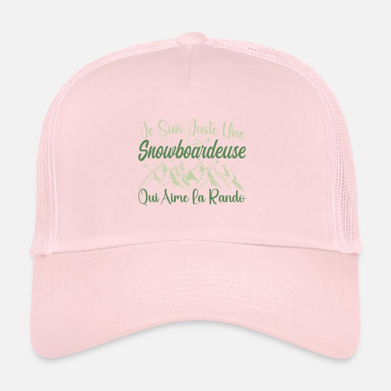 Snowboardeuse aventurier passionnée de Randonnée Casquette trucker 