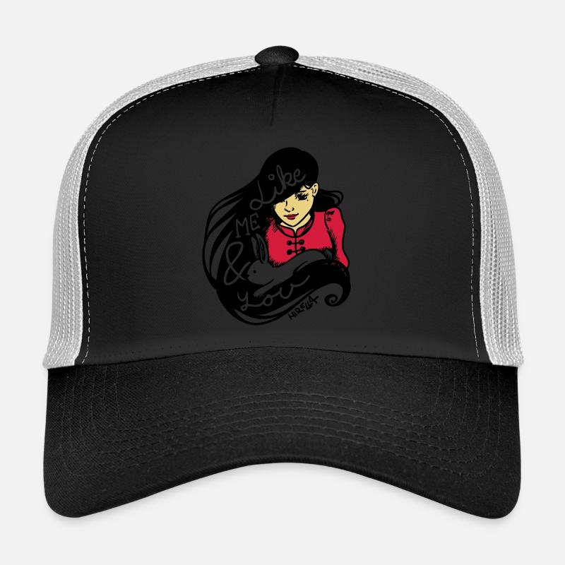 Like me & you - Trucker Cap - Schwarz/Steingrau