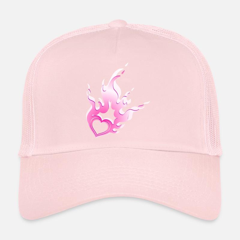 burning heart Trucker Cap