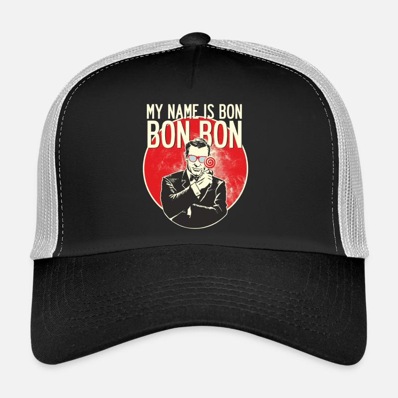 random Mix Bon Bon - Trucker Cap - Schwarz/Steingrau