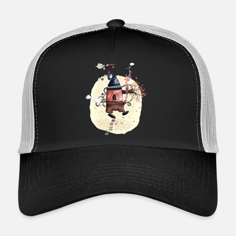 wandelndes Haus - Trucker Cap - Schwarz/Steingrau