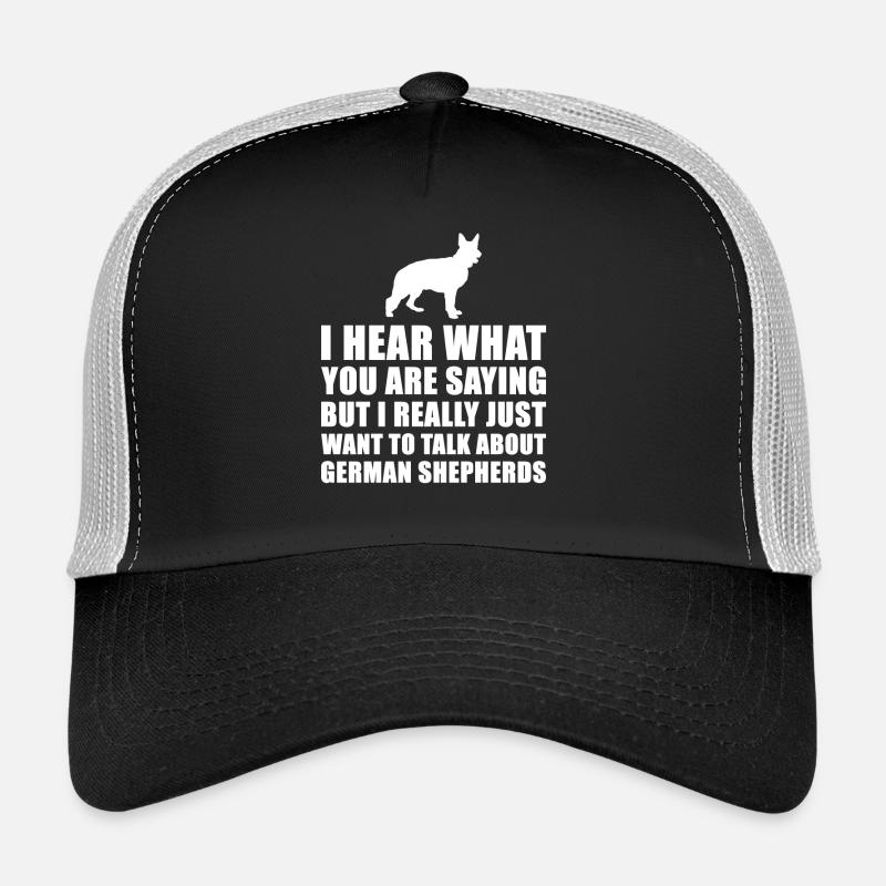 Funny German Shepherd Gift Idea - Trucker Cap - black/stone grey