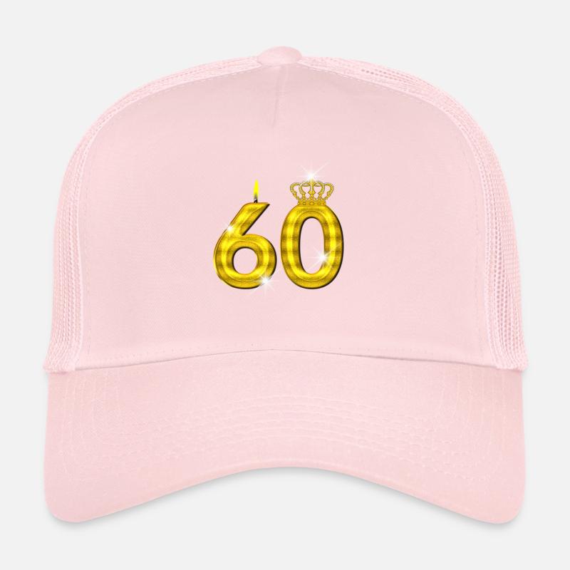 60 - Geburtstag - Krone - Kerze - Gold Trucker Cap