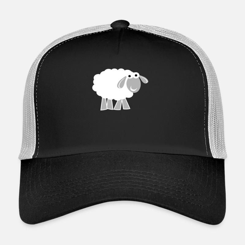 Schaf - Trucker Cap - Schwarz/Steingrau