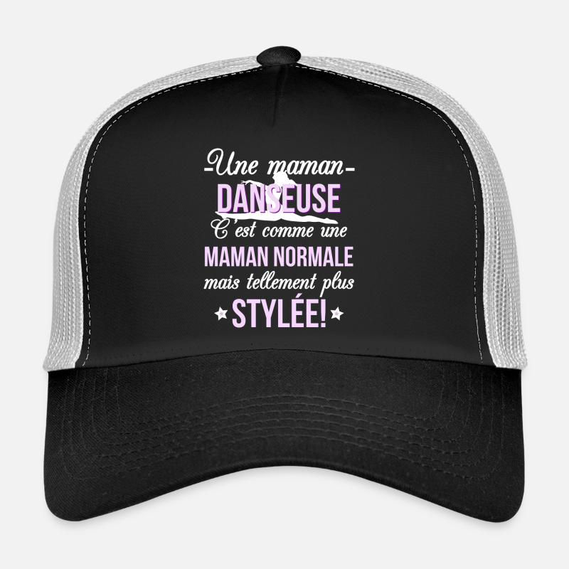 maman DANSEUSE - Casquette trucker  - noir/gris pierre