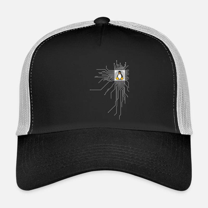 board Penguin Core Heart Computer pc Nerd program Trucker Cap
