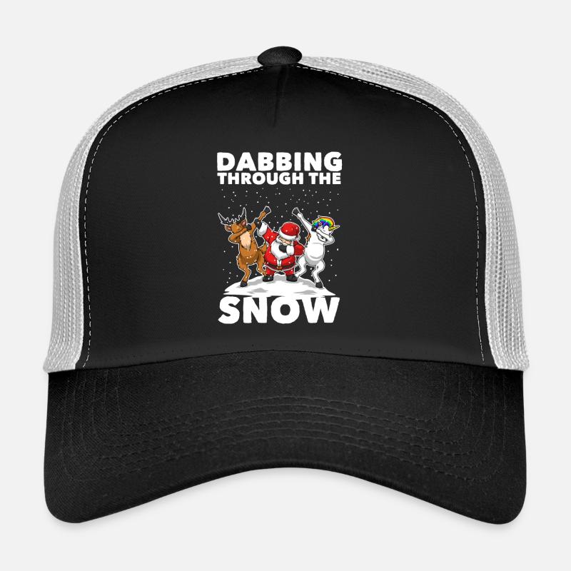 Dabbing Santa Dabbing Einhorn Weihnachten Geschenk - Casquette trucker  - noir/gris pierre