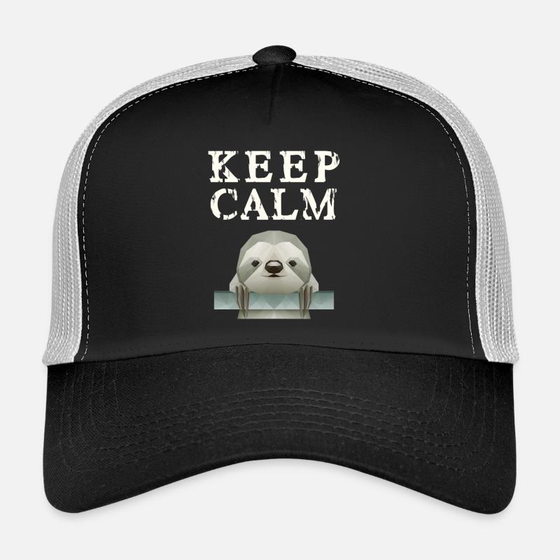 Keep Calm Sloth - Trucker Cap - black/stone grey