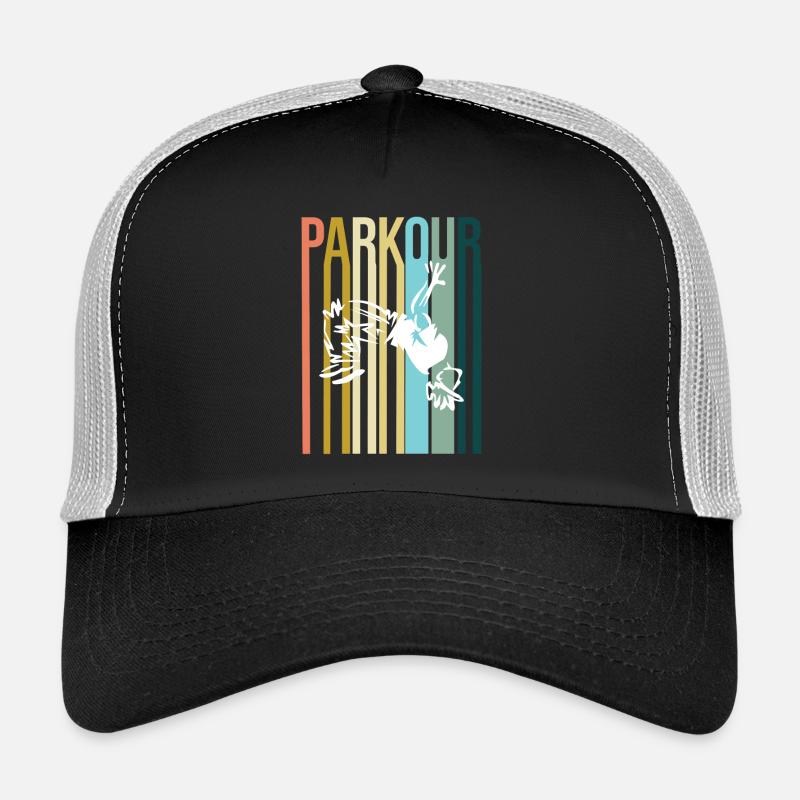 Parkour Retro - Trucker Cap - Schwarz/Steingrau