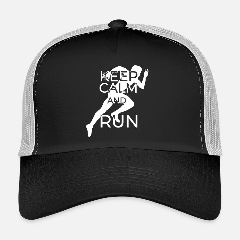 Running Motif with Quote Trucker Cap
