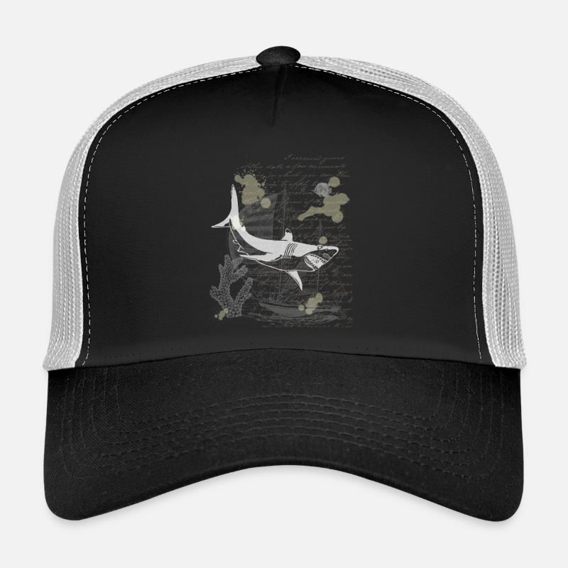 Vintage Steampunk Shark Trucker Cap