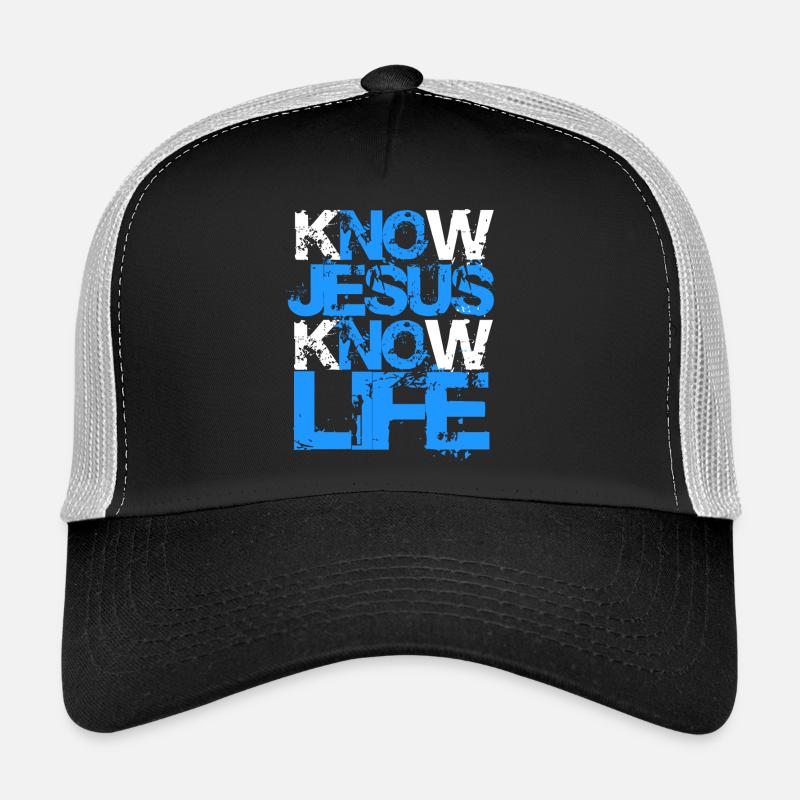 Know Jesus Know Life - Trucker Cap - black/stone grey