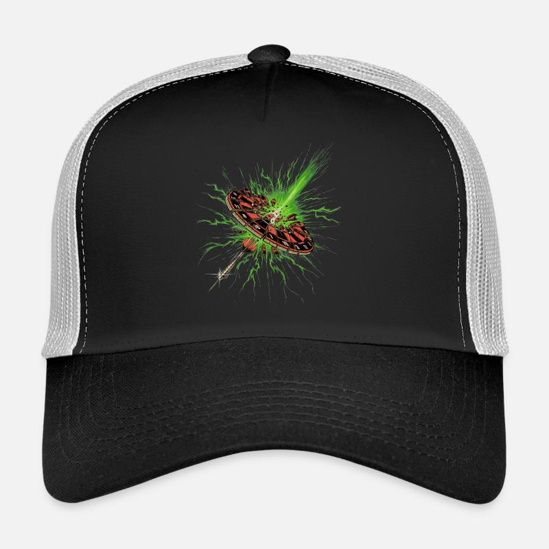 Dart Shirt Flash V2 RAHMENLOS Design - Trucker Cap - Schwarz/Steingrau