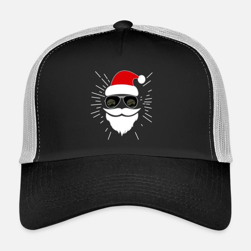 Santa mit Sonnenbrille - Trucker Cap - Schwarz/Steingrau