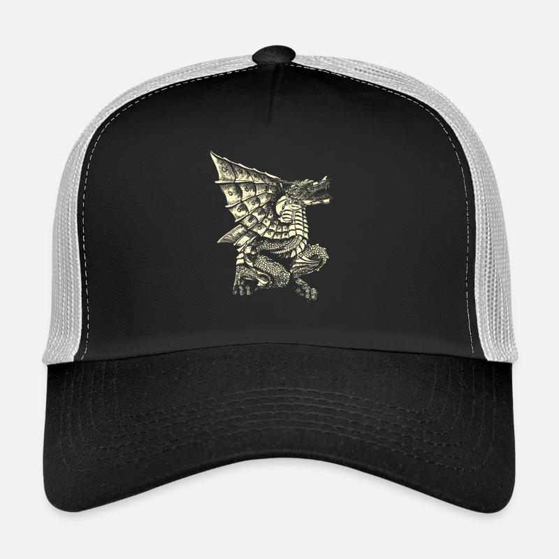 Drachen - Trucker Cap - Schwarz/Steingrau