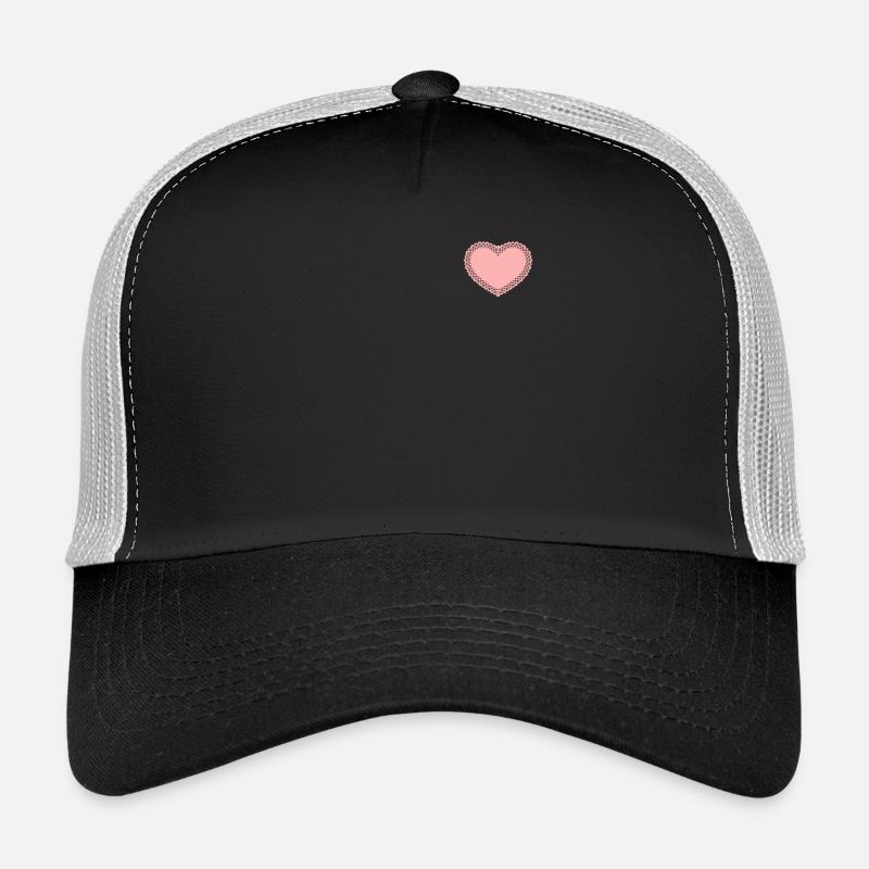 Süßes rosa gehäkeltes Herzchen Trucker Cap