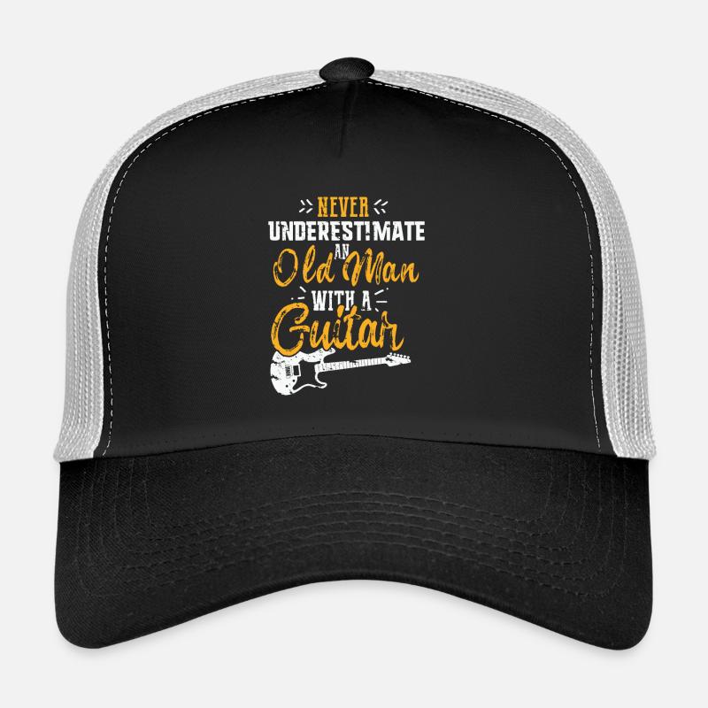 Gitarrist Großvater Alter Mann Geschenkidee Rock Trucker Cap