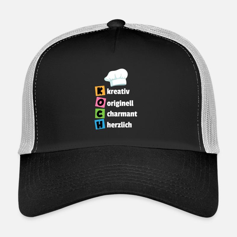 Chef - creative, original, charming, cordial - Trucker Cap - black/stone grey