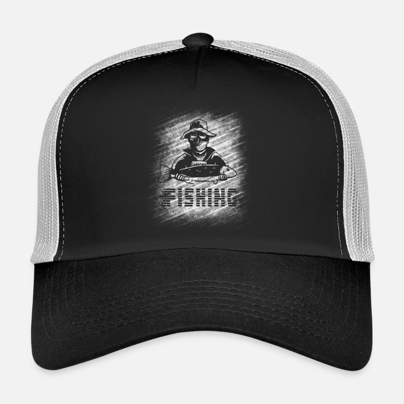 Fishing - Trucker Cap - Schwarz/Steingrau