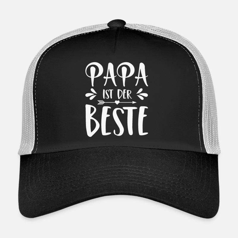 Papa ist der Beste - Trucker Cap - Schwarz/Steingrau