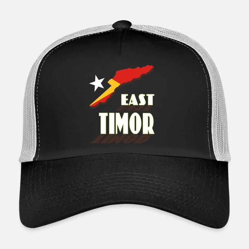 Carte du Timor oriental avec lettrage dynamique Casquette trucker 