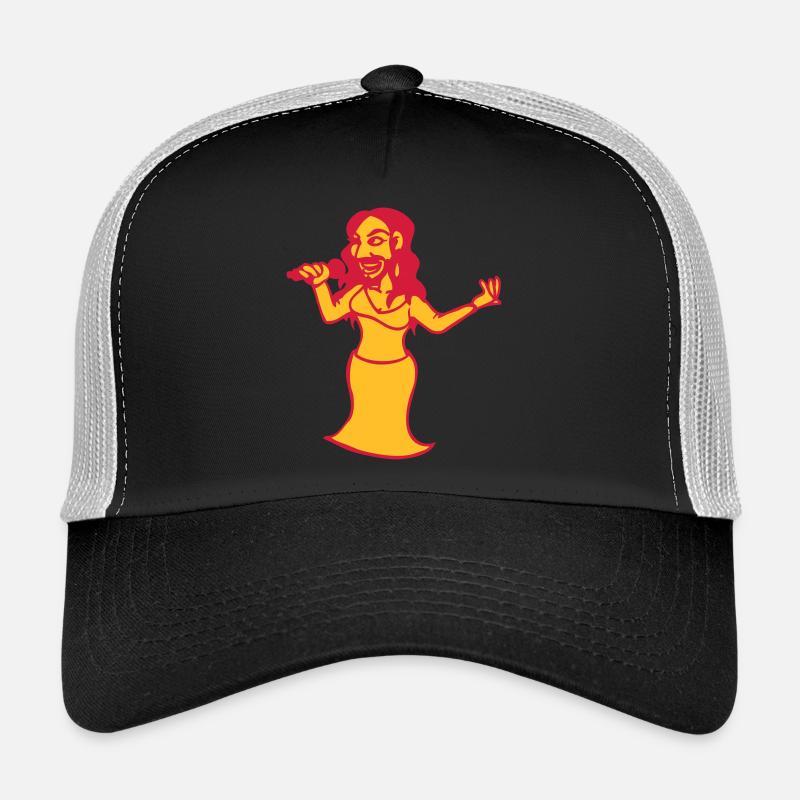 femme a barbe Drag queen travesti Casquette trucker 