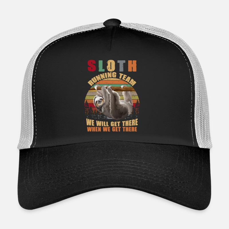 Sloth Running Team We'll Get There Funny Sloth - Trucker Cap - black/stone grey