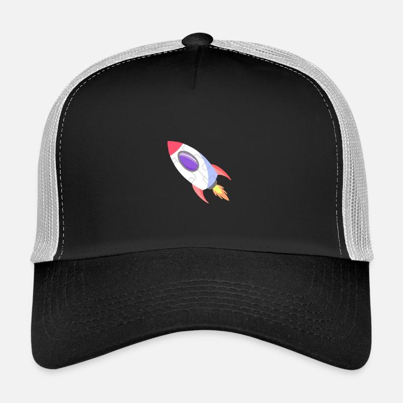 Raumrakete Pop-Comic - Trucker Cap - Schwarz/Steingrau