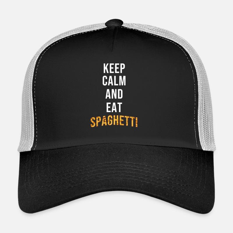 Keep Calm Eat Spaghetti - Trucker Cap - Schwarz/Steingrau