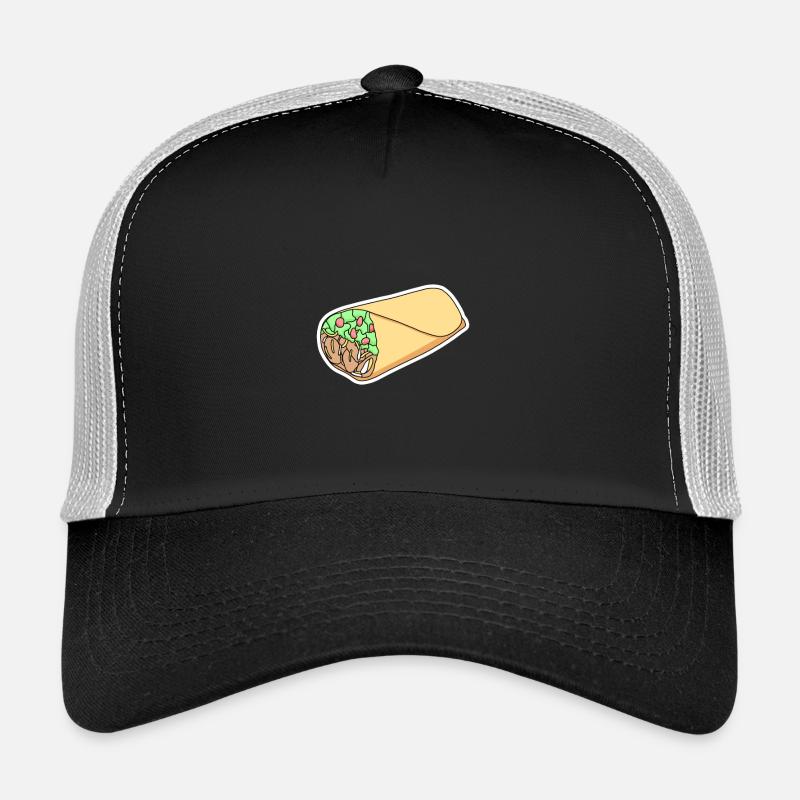 Conception d’autocollants Taco Wrap - Casquette trucker  - noir/gris pierre