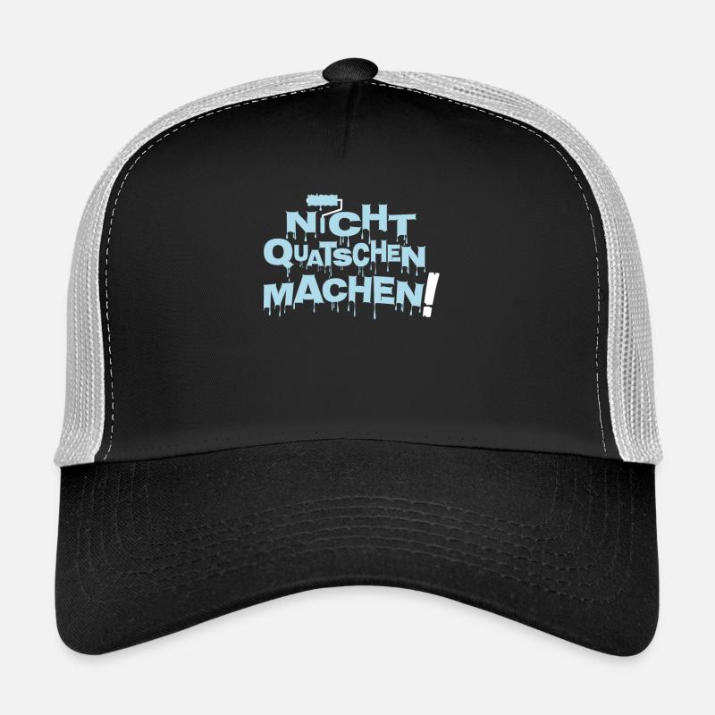Maler Shirt Nicht quatschen machen ! - Trucker Cap - Schwarz/Steingrau