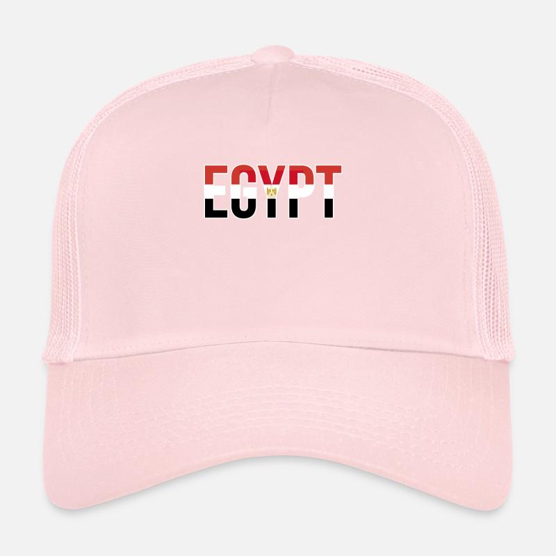 Egypt Flag Bold Typographic Trucker Cap