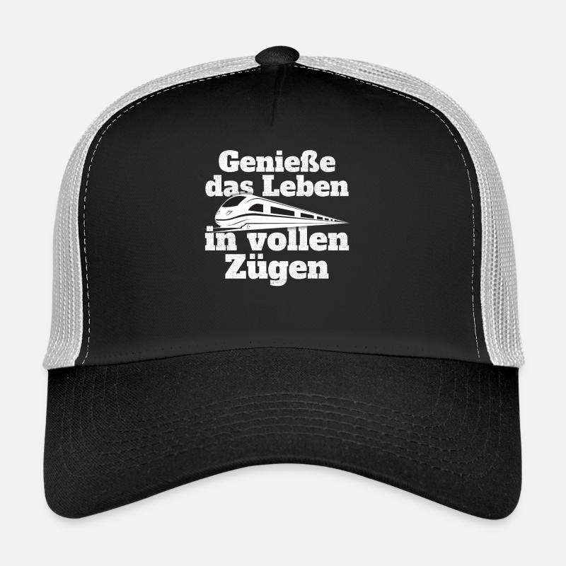 Bahn Genieße Das Leben In Vollen Zügen Eisenbahn Trucker Cap