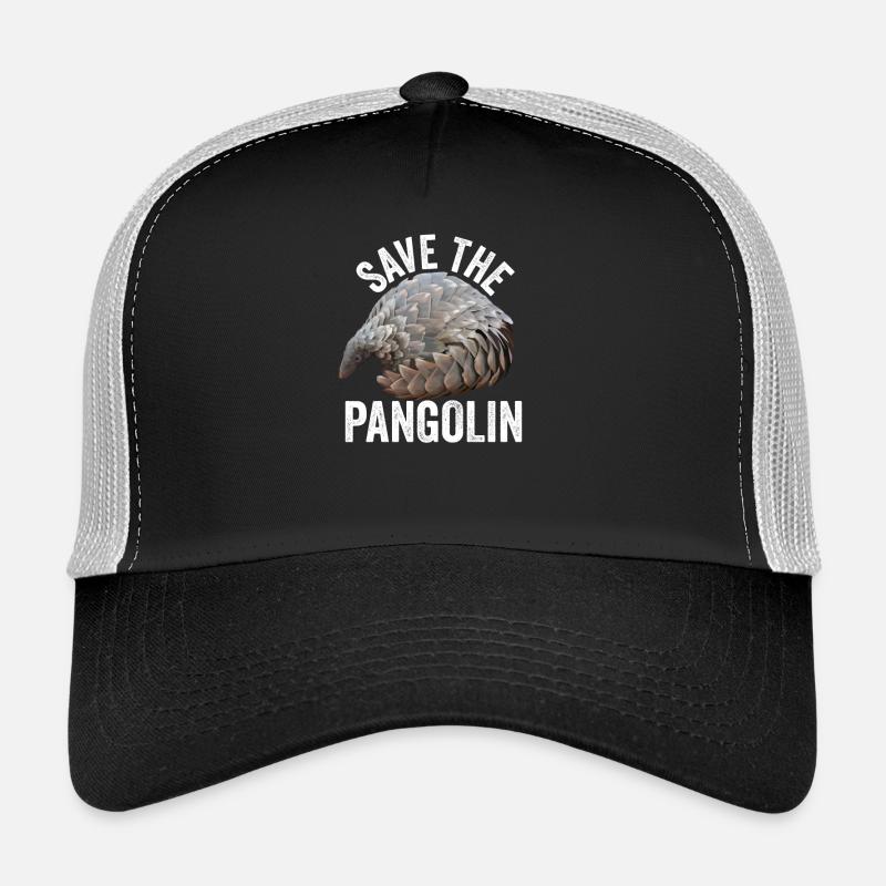 Pangolin - Rette das Schuppentier - Trucker Cap - Schwarz/Steingrau