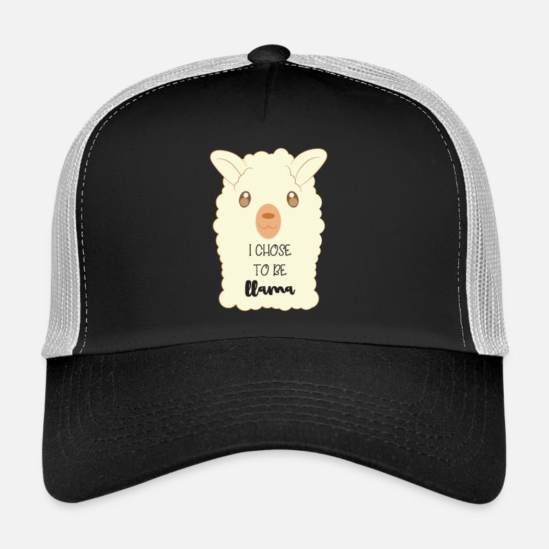 Lama Alpaka - Trucker Cap - Schwarz/Steingrau