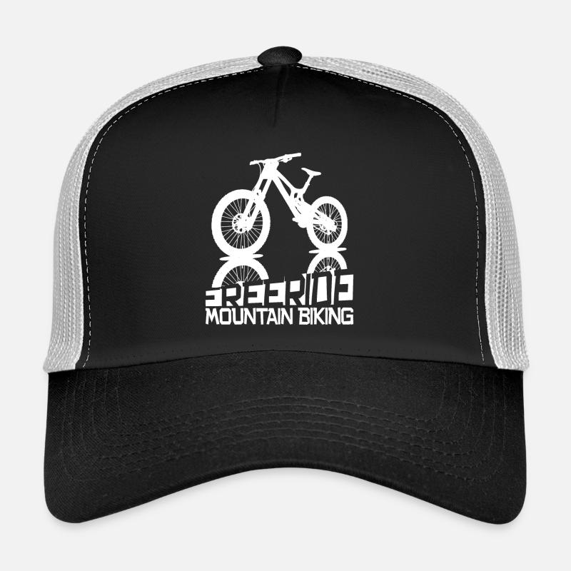 Freiheit und Adrenalin – MTB Freeride - Trucker Cap - Schwarz/Steingrau